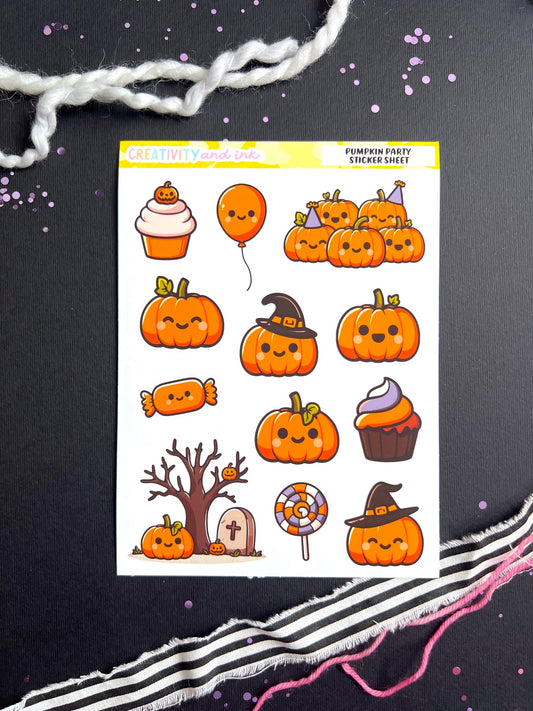 Pumpkin Party Sticker Sheet