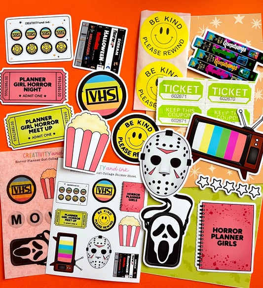 NEW! Horror Planner / Collage & Sticker Pack