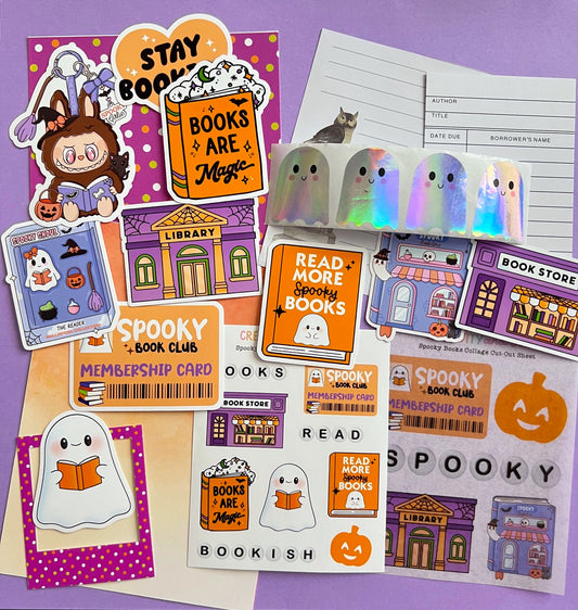 NEW! Spooky Reader / Collage & Sticker Pack