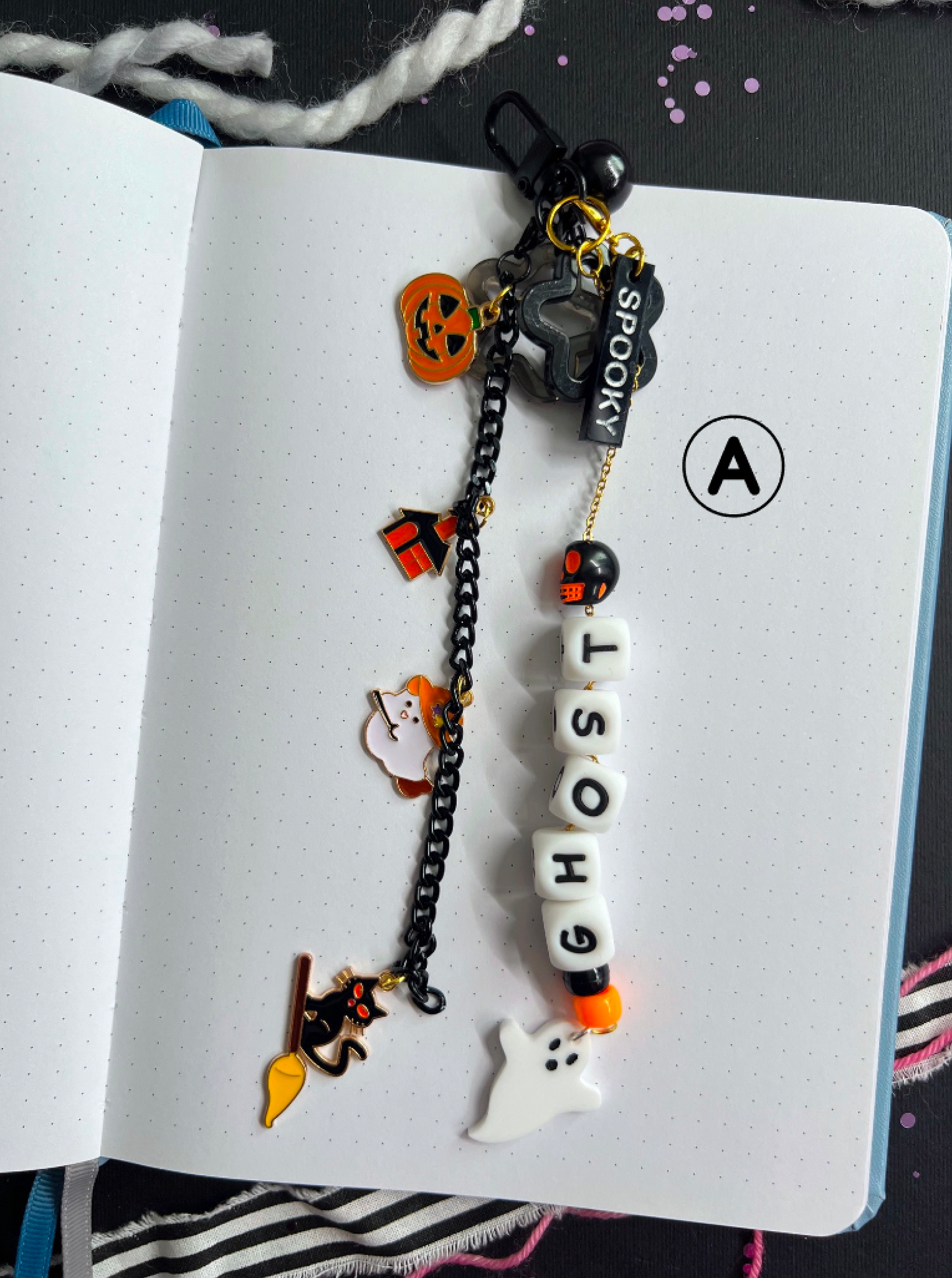 Handmade Halloween JUNK JOURNAL Charms