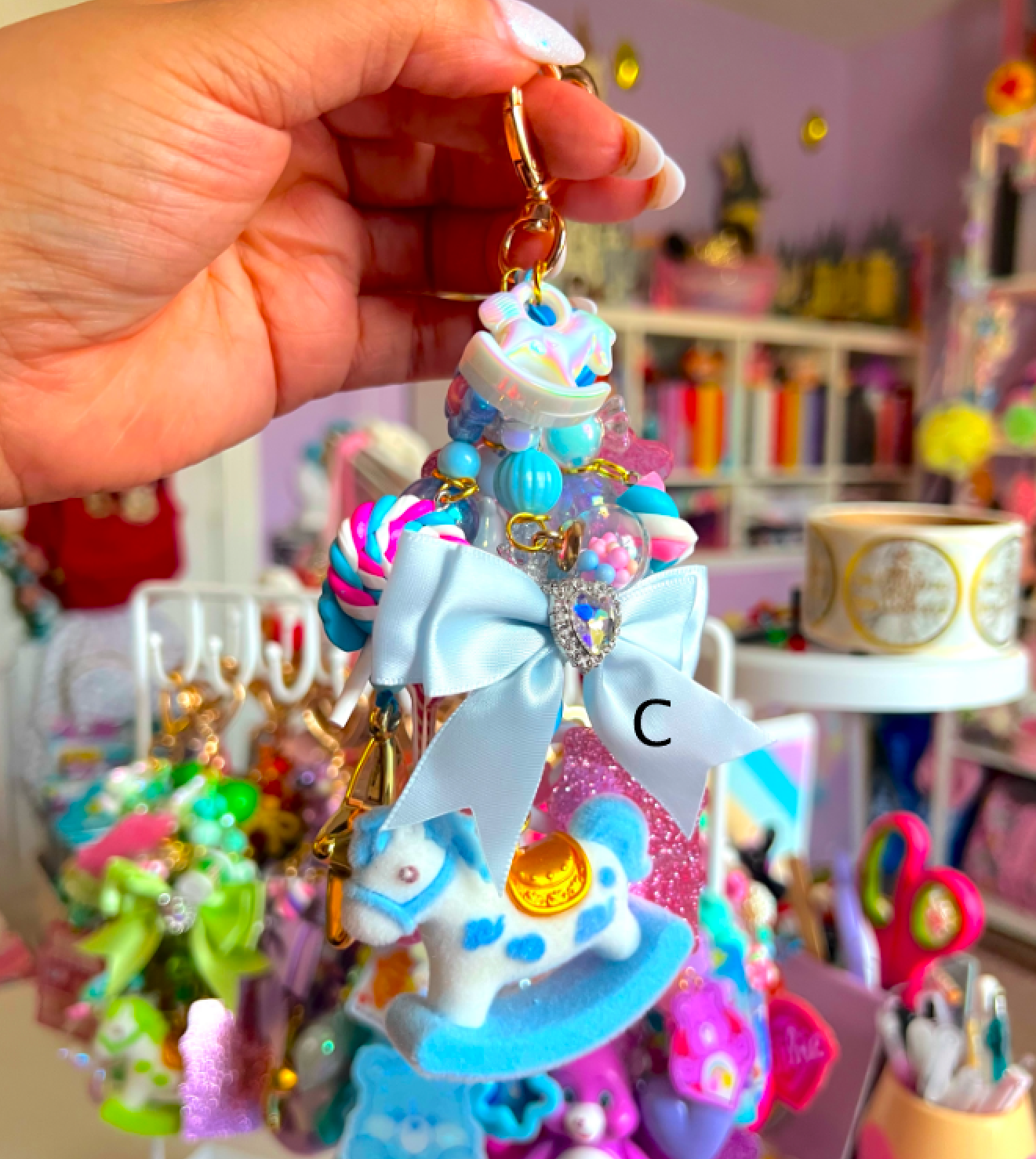 CAROUSEL Handmade Fancy & Chunky Beaded Bag Charm (LIMITED)