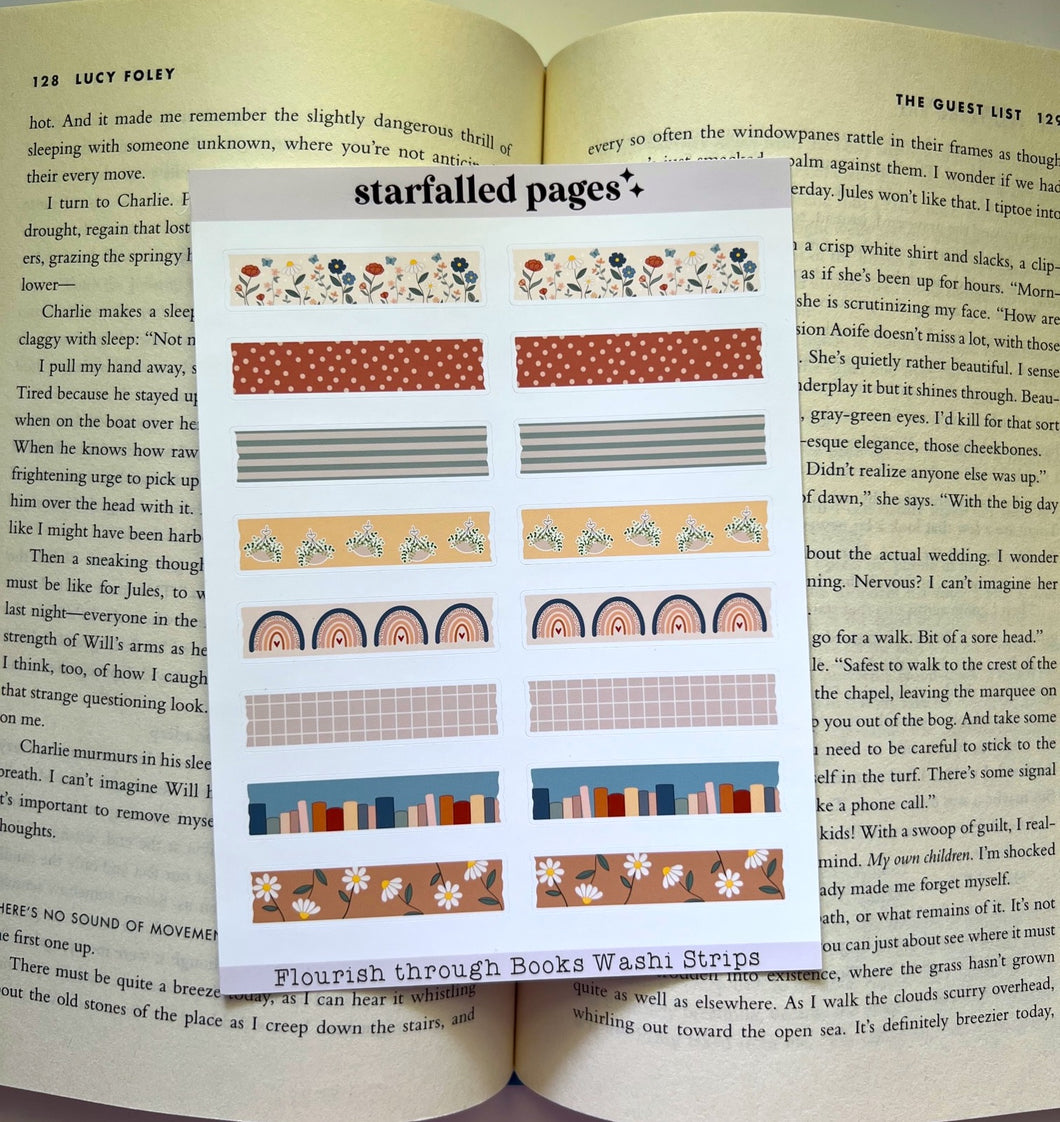 Flourish through Books - Washi Strips / Stickers