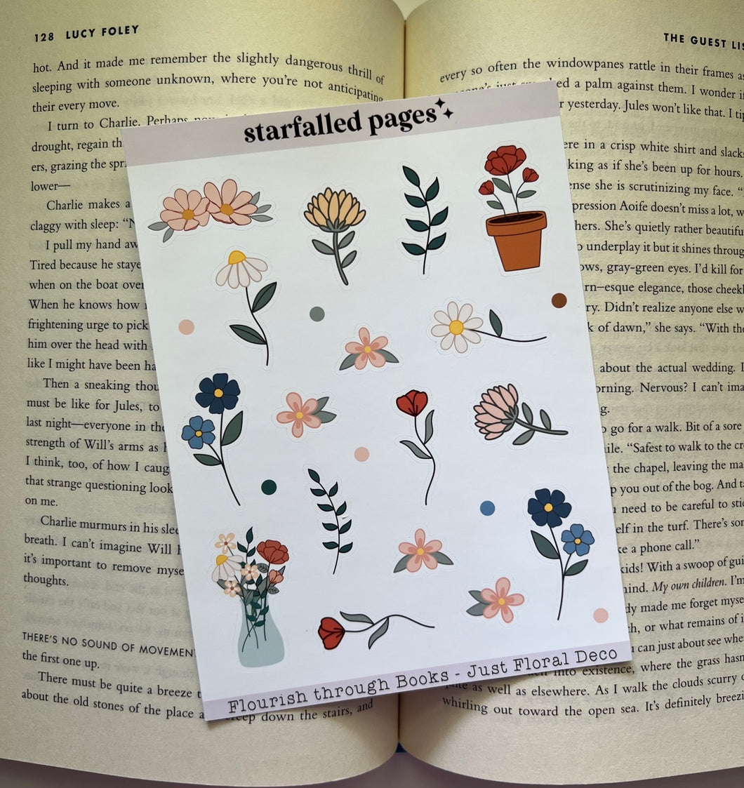 Flourish through Books - Just Floral Deco / Stickers